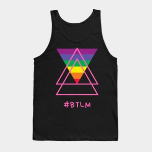 Hashtag BTLM Black Trans Lives Matter rainbow triangles Tank Top